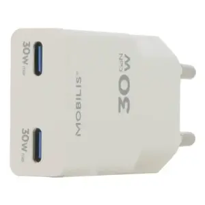 Mobile device charger Mobilis 020026 Universal White AC Fast charging
