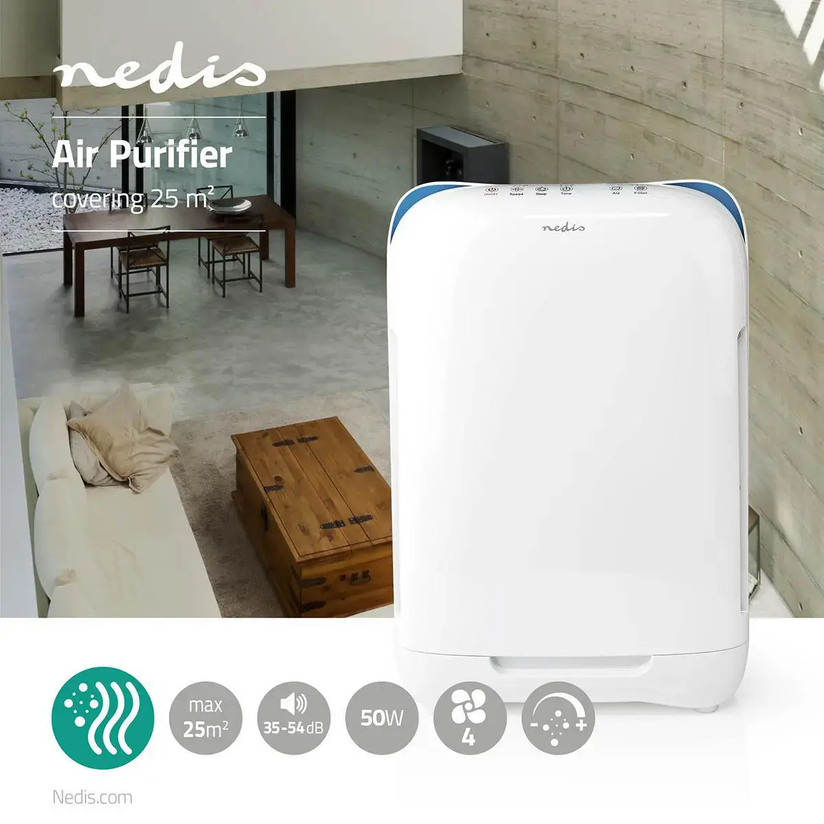 Очиститель воздуха Nedis AIPU200CWT Photo 2