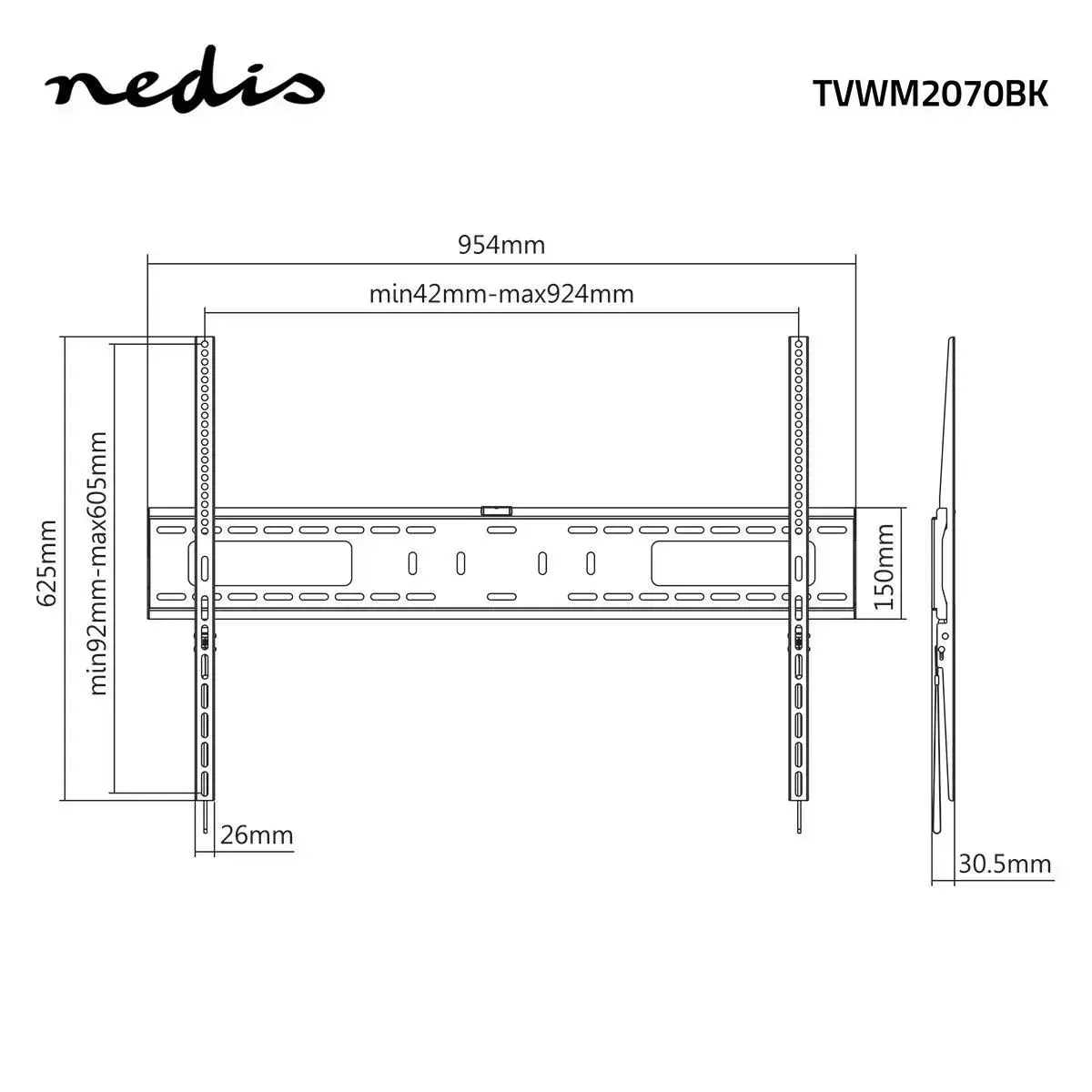 TV mount Nedis TVWM2070BK Photo 9