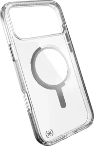 Speck Presidio Perfect Clear + MS Cover for Apple iPhone 17 Pro Max Transparent Polycarbonate with MagSafe and Microban antimicrobial protection