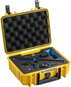 Hard carrying case b&w international PP.41 for DJI Osmo 360 — waterproof, durable, yellow
