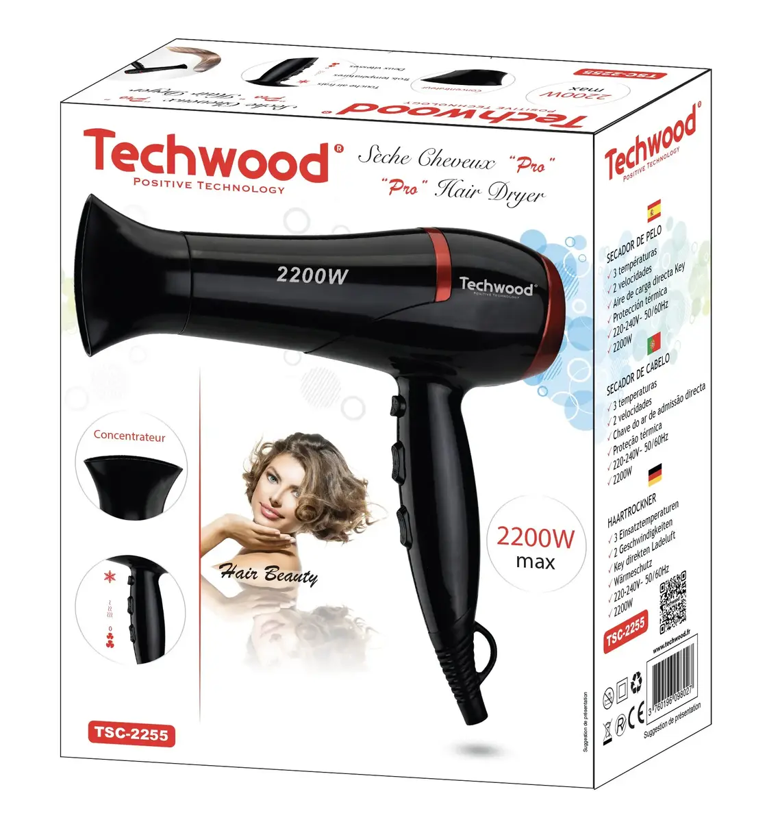 Фен Techwood Pro TSC-2255 Photo 2