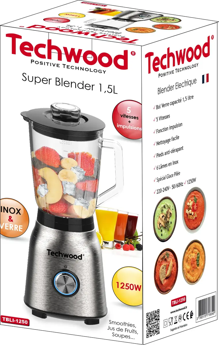 Блендер Techwood TBLI-1250 1.5L Photo 2