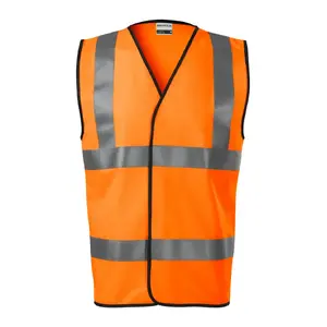 High-visibility reflective vest MALFINI ADL 9V398 — fluorescent orange, universal fit
