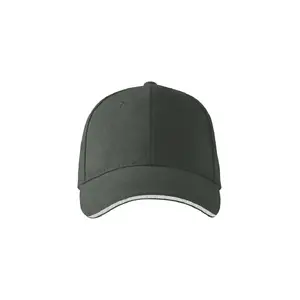 Cepure MALFINI Sandwich 6P Castor gray 340 g/m² - 6‑paneļu darbcepure, audums 340 g/m²
