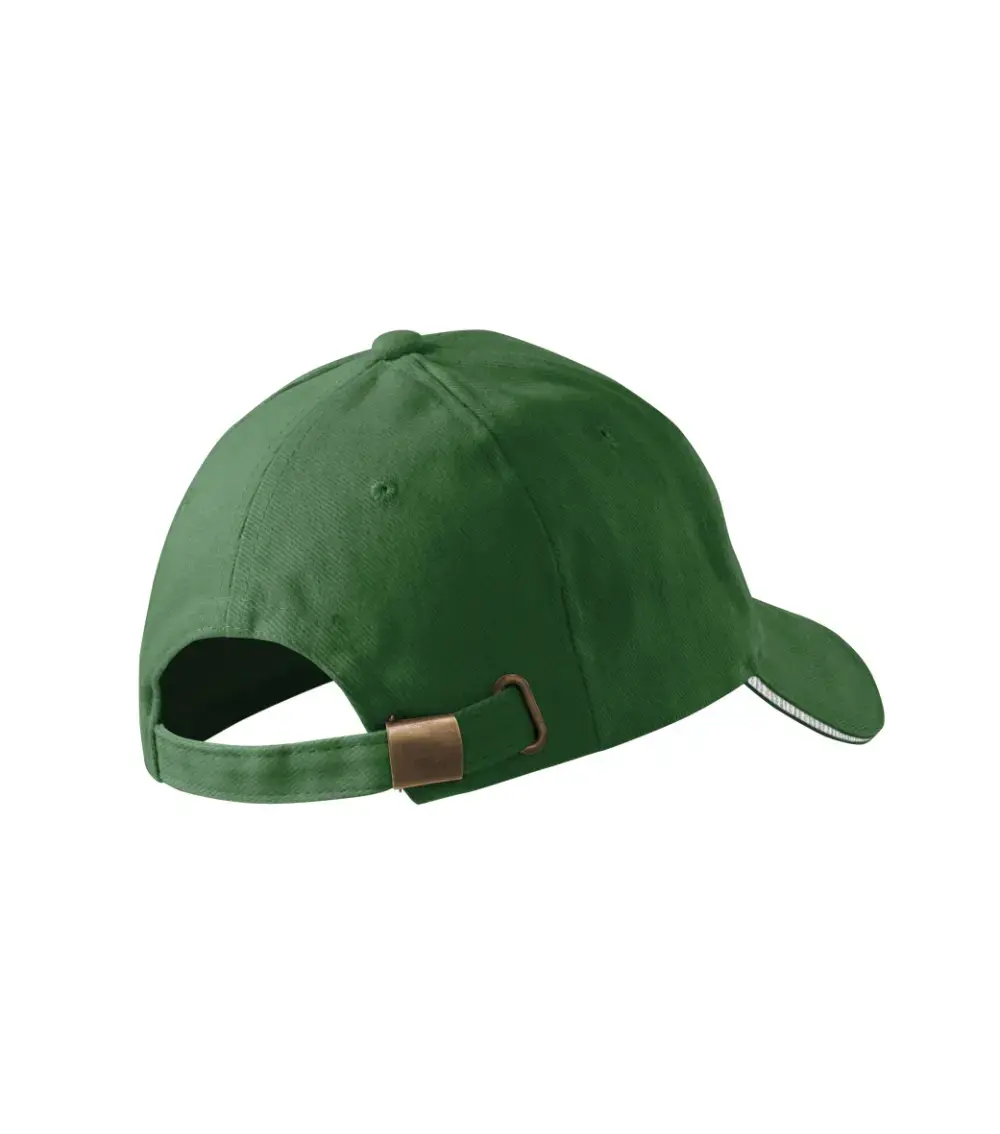 Кепка MALFINI Sandwich 6P Bottle green Photo 4