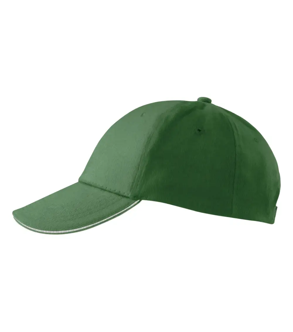 Кепка MALFINI Sandwich 6P Bottle green Photo 5