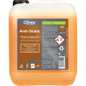 Средство для мытья поверхностей Clinex Anti-Static 5 л — профессиональное средство для твердых непористых поверхностей