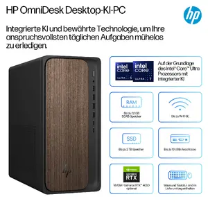 Настольный компьютер HP Omnidesk M03-0170ng Intel Core Ultra 7 32ГБ 1ТБ Графика