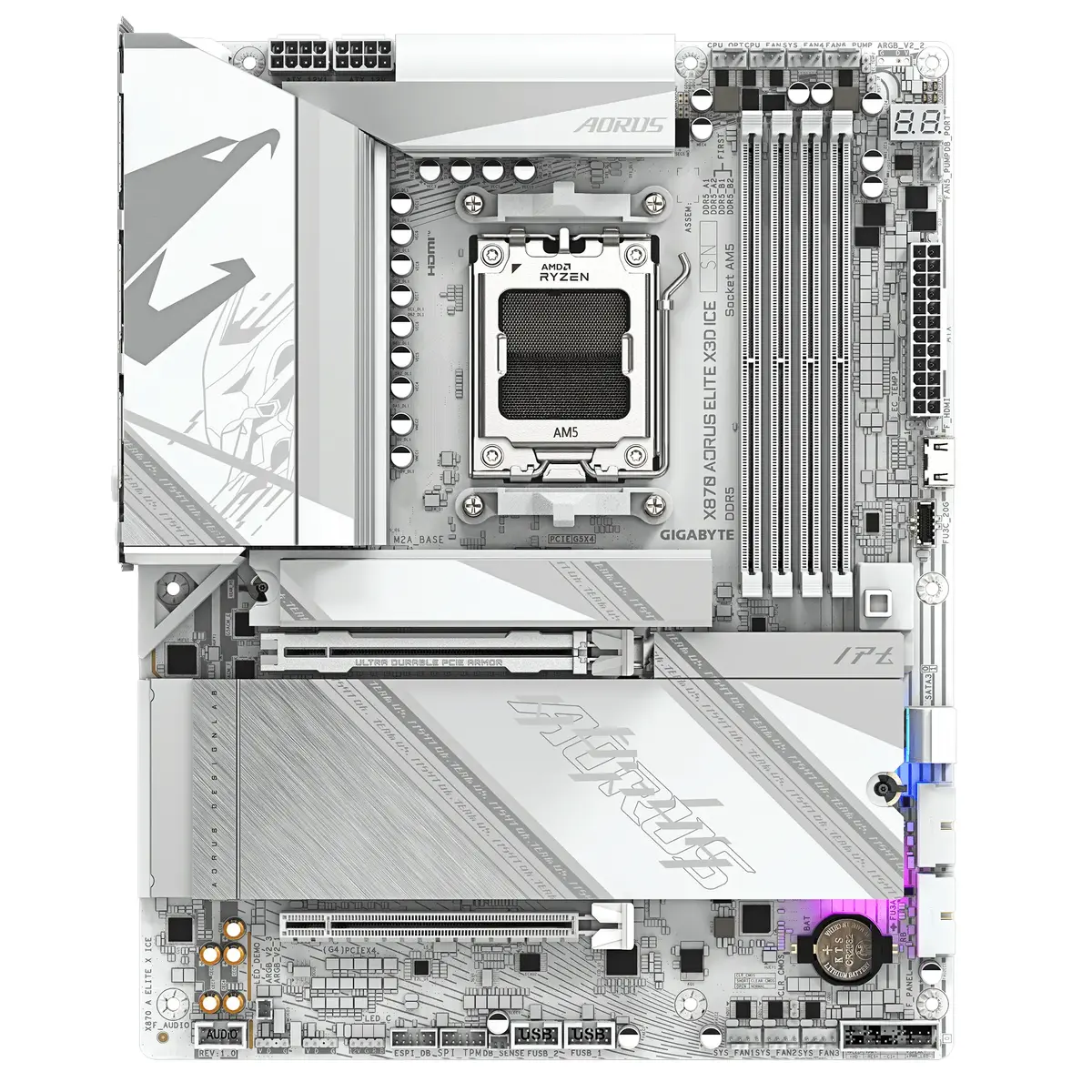 Mātesplate GIGABYTE X870 AORUS ELITE X3D ICE Photo 2