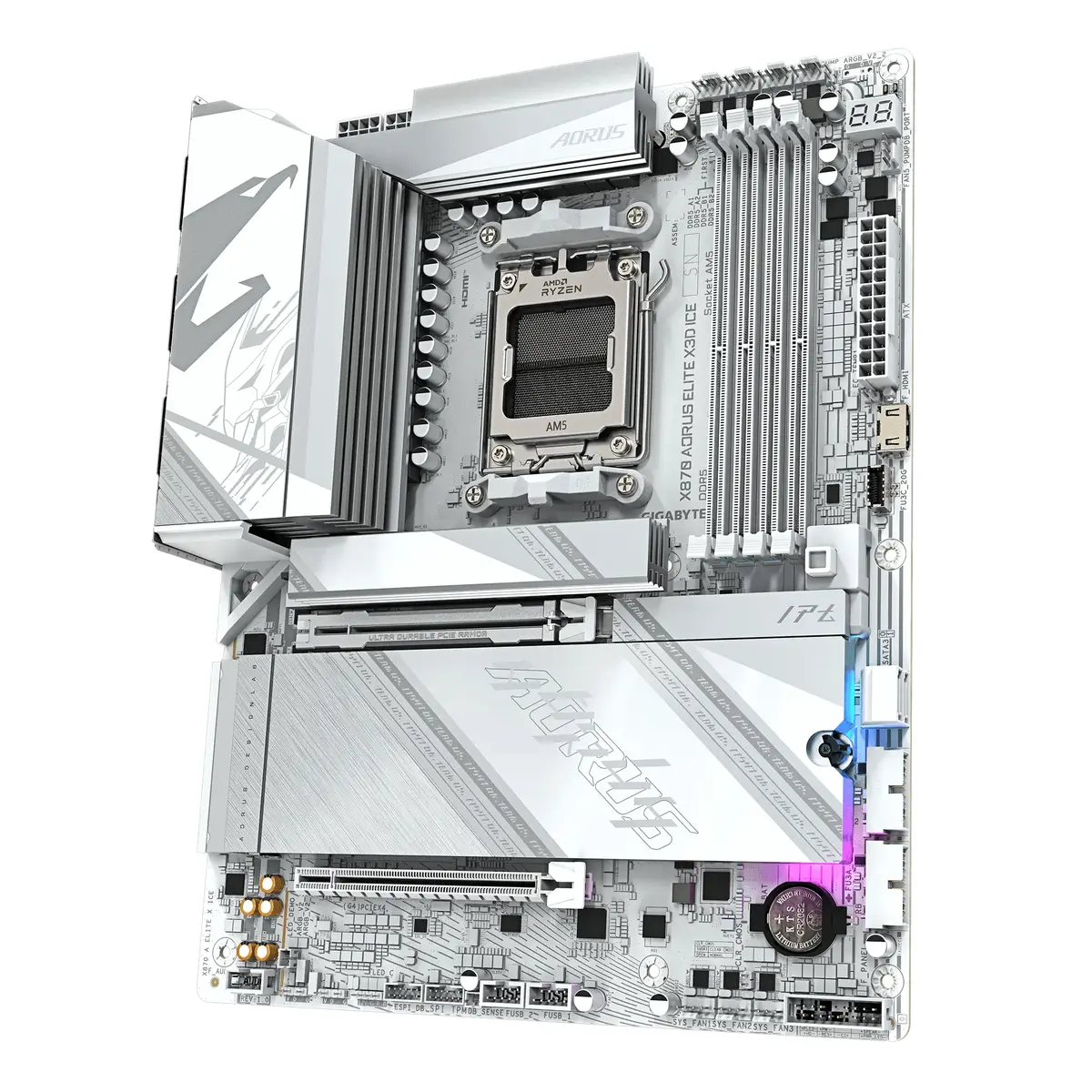 Mātesplate GIGABYTE X870 AORUS ELITE X3D ICE Photo 4