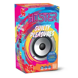Viesību ballīšu galda spēle Jumbo HITSTER Guilty Pleasures edition — mūzikas viktorīna un minēšanas spēle
