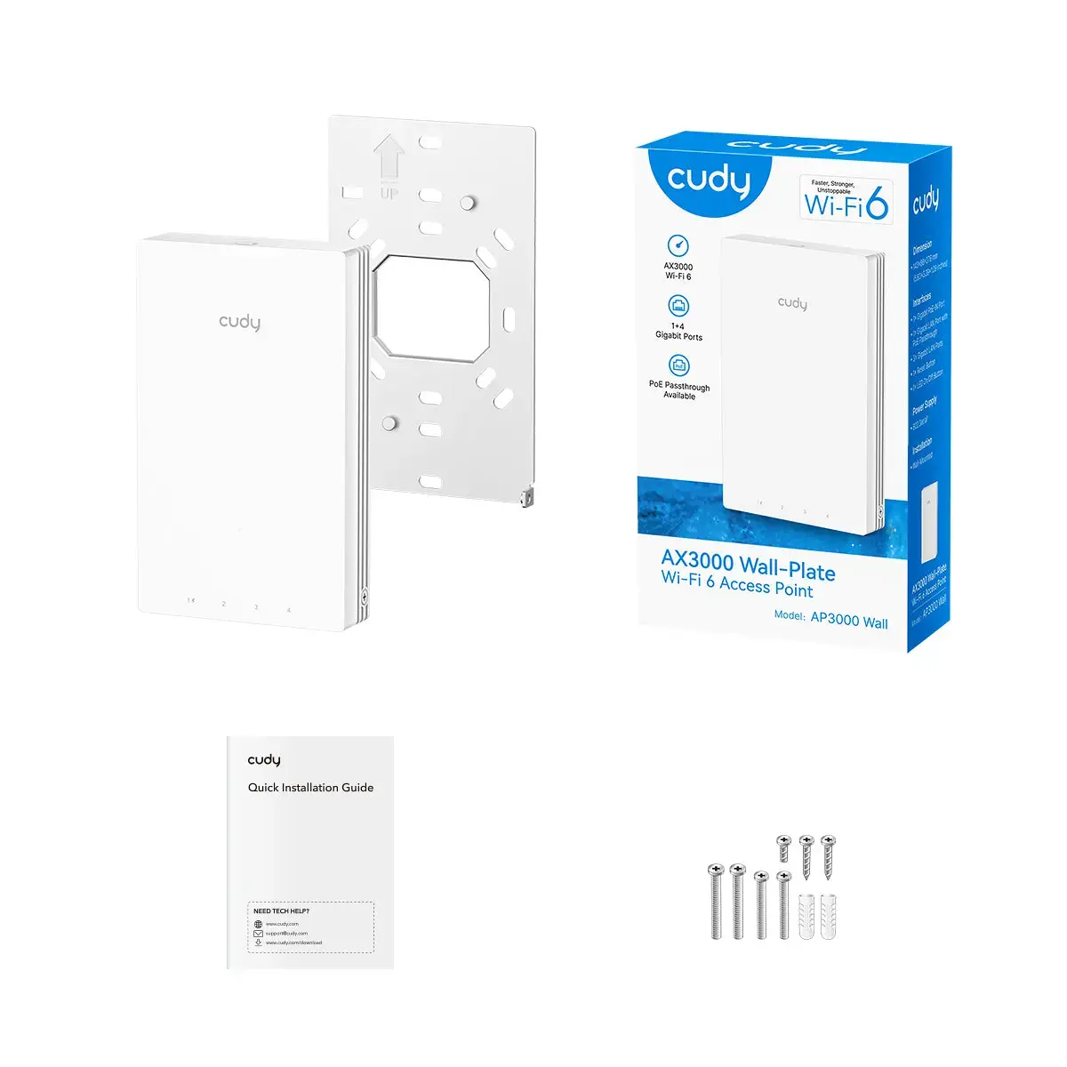 Cudy AX3000 sienas Wi‑Fi 6 piekļuves punkts Photo 5