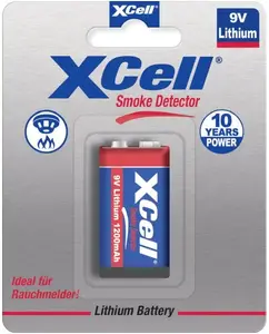 Akumulators XCell 9V Block 1200mAh, uzlādējams 9V, X9V-B