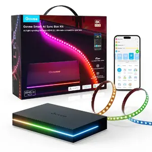 LED apgaismojuma koncentrators Govee AI Sync Box 2 RGBICW Wi‑Fi Bluetooth HDMI 2.1