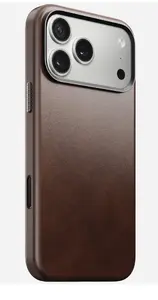 Mobile phone case Nomad Traditional Leather Case for iPhone 17 Pro Max, leather/aluminium/microfibre, fits 6.9" (Brown)