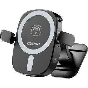 Автодержатель Dudao FW11 с беспроводной зарядкой 15W для воздуховода, чёрный