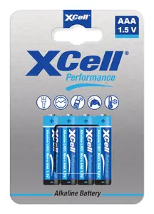 Single-use alkaline AAA battery XCell 115354, 1.5 V, 4 pcs