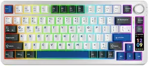 Mechanical keyboard RAMPAGE Quell Pro Wireless Hot-Swap 2.4G Bluetooth white