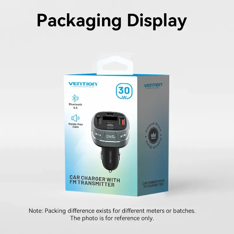 Vention car charger 3-Port USB-C PD 30W Photo 3