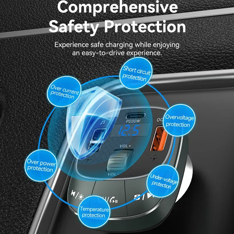 Vention car charger 3-Port USB-C PD 30W Photo 7