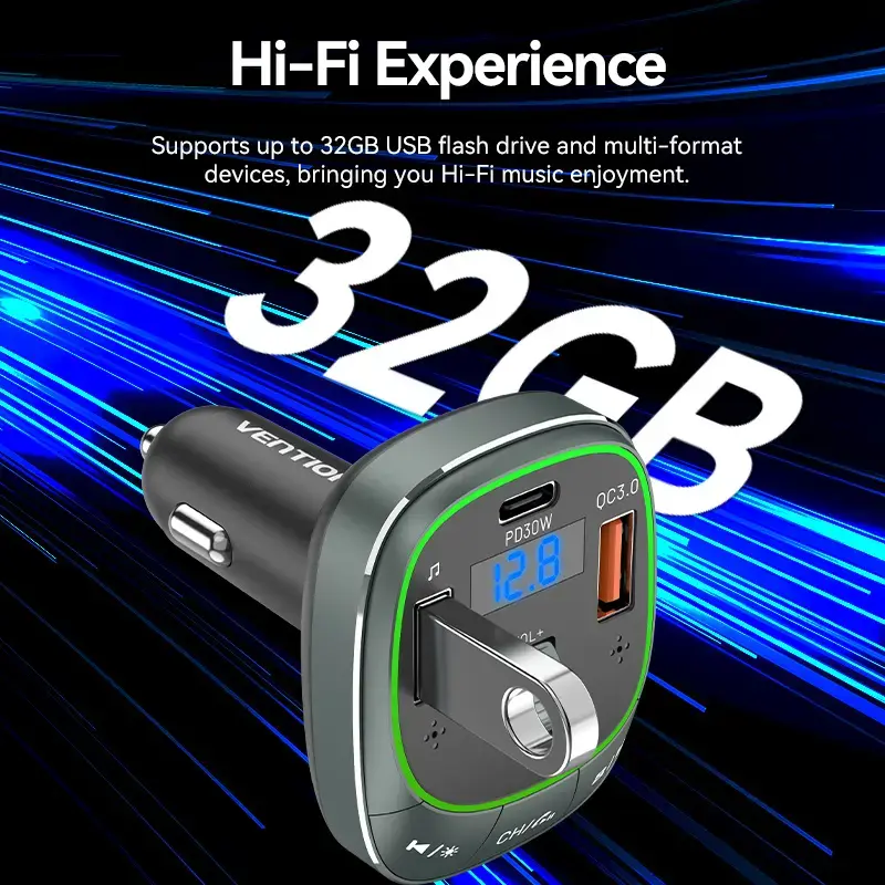 Vention car charger 3-Port USB-C PD 30W Photo 10
