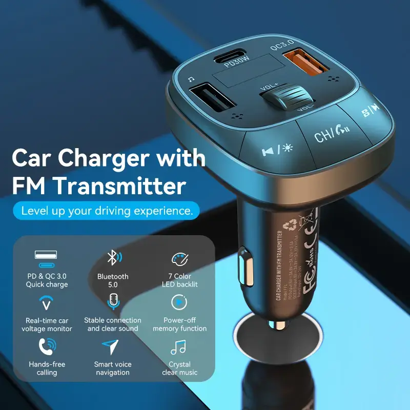 Vention car charger 3-Port USB-C PD 30W Photo 15