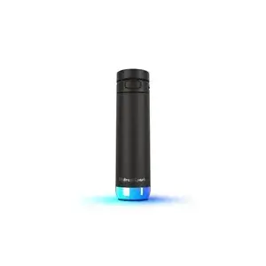 Ūdens pudele HidrateSpark PRO 2 621 ml — Viedais hidratācijas izsekotājs, Bluetooth, LED indikators, melna
