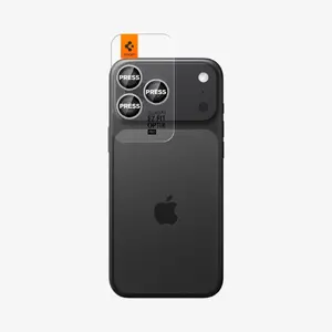Spigen Optik Pro EZ Fit iPhone 17 Pro Lens Protector Silver Drop Proof Scratch Resistant