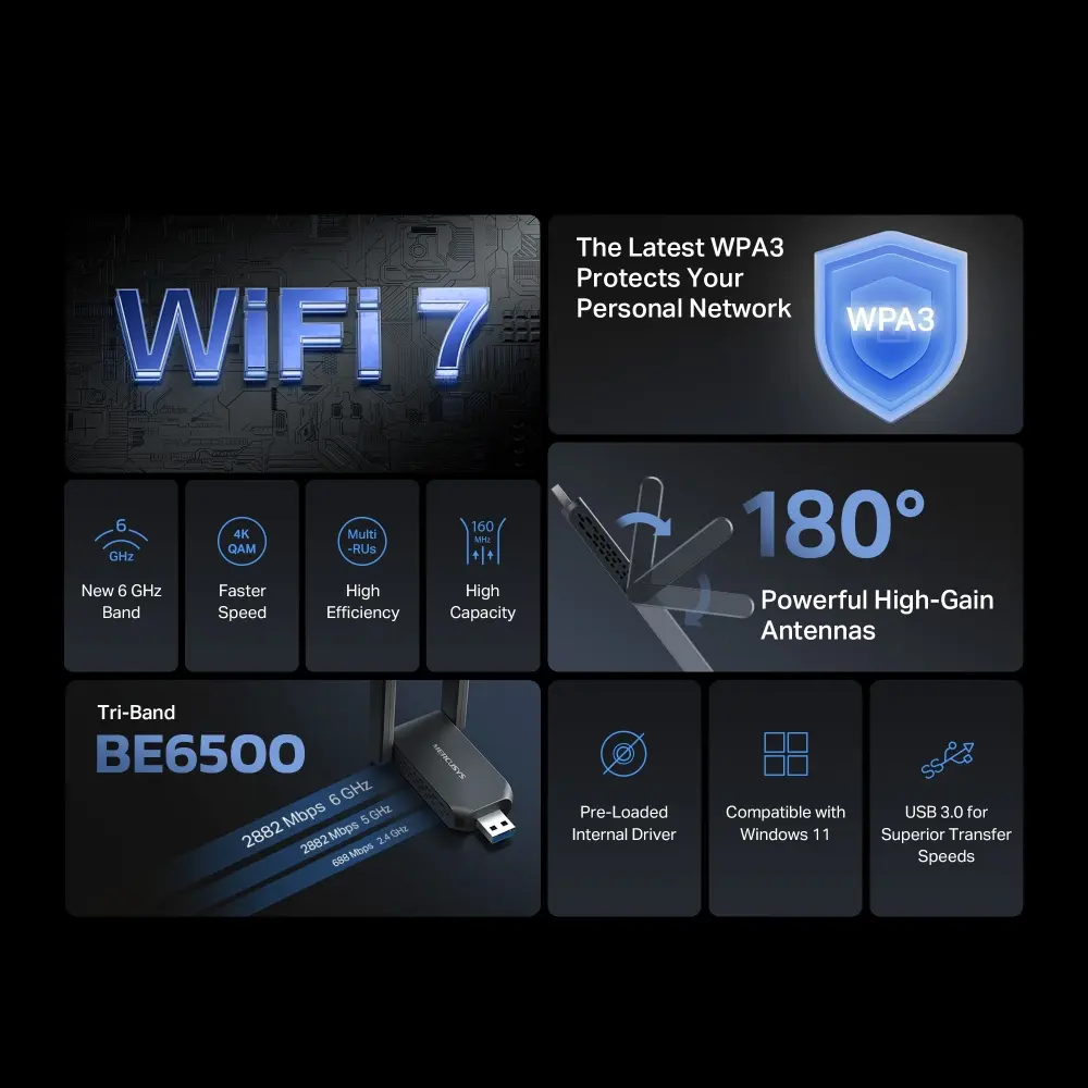 MERCUSYS MA37BEH USB Wi‑Fi 7 Adapter Photo 5