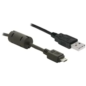DeLOCK USB 2.0 kabelis 1.0m USB A Micro-USB B Melns