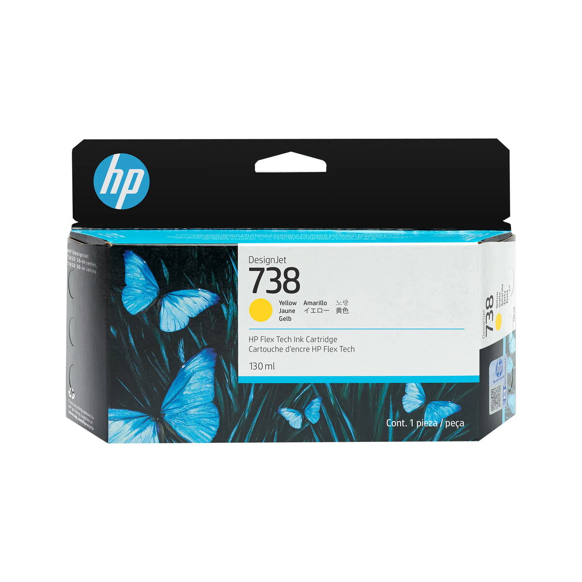 HP 738 130 ml dzeltena tintes