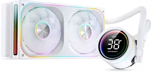 240mm All-in-One Liquid CPU Cooler Jonsbo TH-240W with ARGB and Display — White