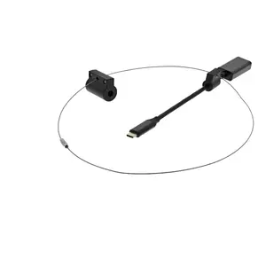 Deltaco HDMI-AR11 cable gender changer HDMI Type-A USB Type-C Black