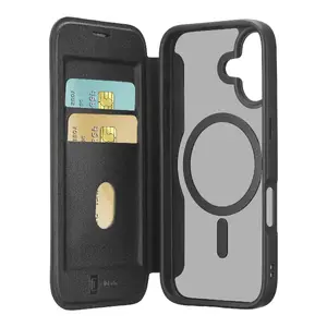 Фолио Чехол Cellularline iPhone 17 Черный Прозрачный 2 Кармана