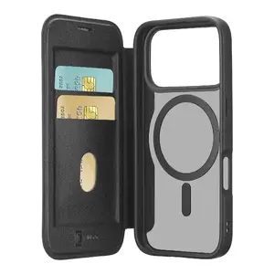 Книжный чехол Cellularline iPhone 17 Pro Черный Прозрачный 2 Кармана