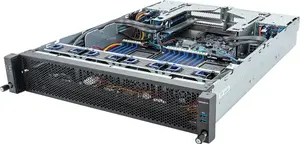 GIGABYTE E283-S90-AAV1 2U RackServeris Intel C741 LGA 4677 Octa-channel DDR5 Aspeed AST2600 Gigabit Ethernet Melns Tērauds