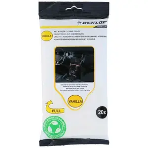Wet wipes DUNLOP 20 pcs — disposable cleaning wipes, pack of 20
