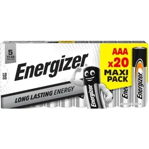 Battery Energizer AAA Everyday DP20 — pack of 20, alkaline AAA batteries