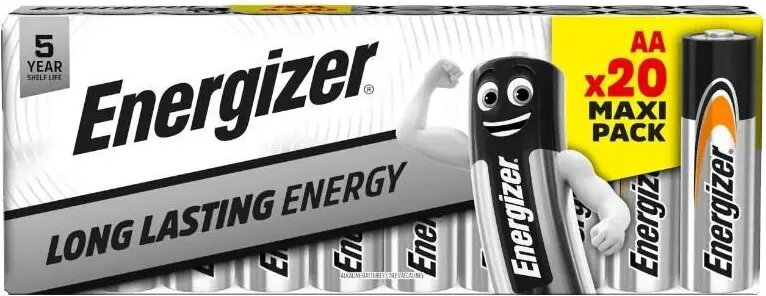 AA baterijas Energizer Everyday DP20, alkaliskās