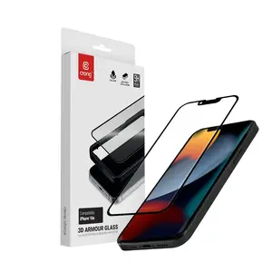 Защитное стекло Crong для iPhone 16e / 14 / 13 / 13 Pro — 3D полное покрытие