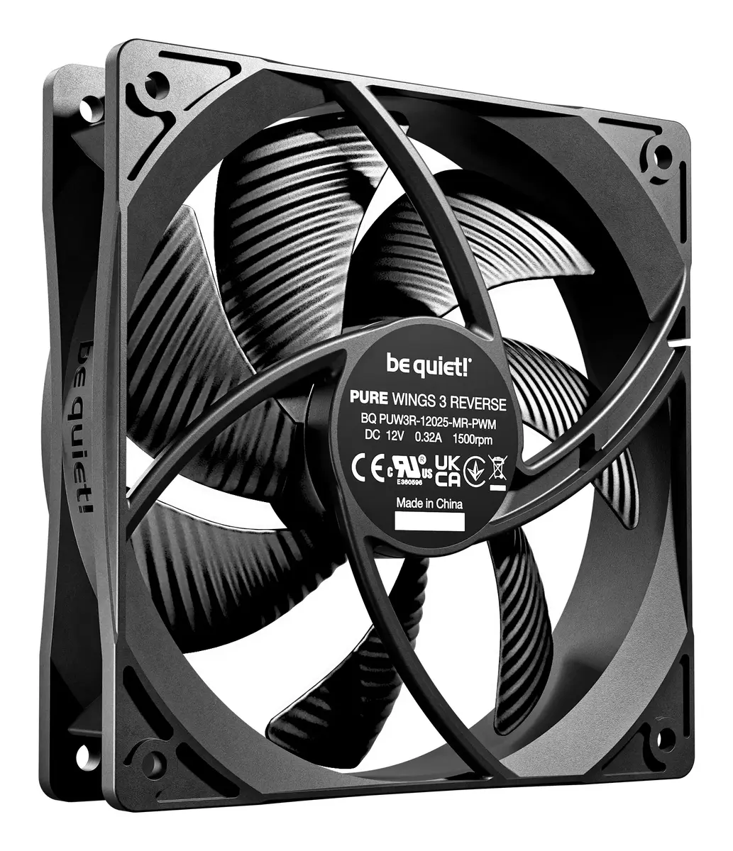 be quiet! Pure Wings 3 120 mm PWM Reverse Triple Pack Black BL137 Photo 2