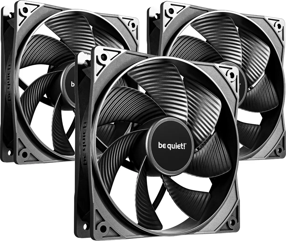 be quiet! Pure Wings 3 120 mm PWM Reverse Triple Pack Black BL137 Photo 4