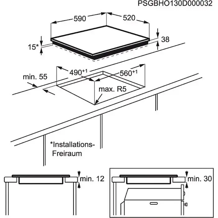 Electrolux EHF6547FXK Built-in Hob Photo 2