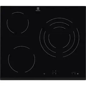 Electrolux EHF6232FOK Black 60 cm Ceramic Touch Control Hob 5700 W