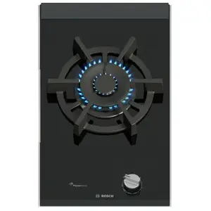 Iebūvējamā gāzes virsma Bosch Serie 8 PRA3A6I10, 30 cm, stikla-keramika, 1 dubultā uguns, melna