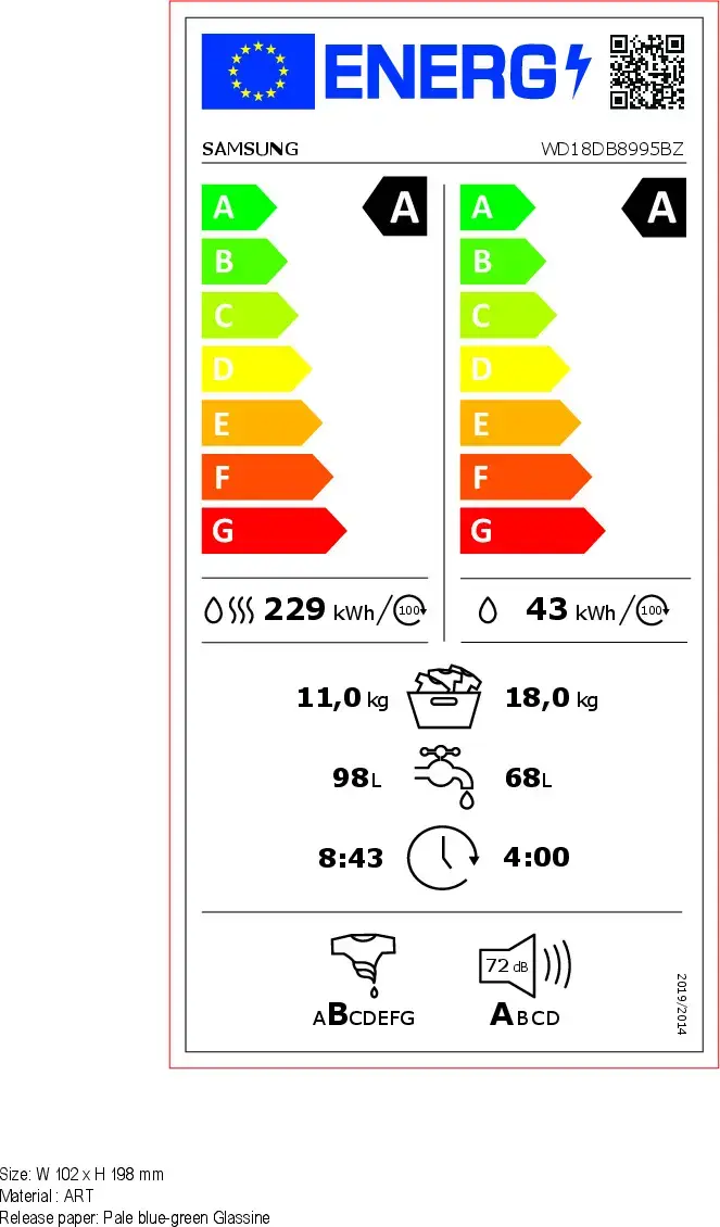 Стиральная машина Samsung WD18DB8995BZ Photo 2