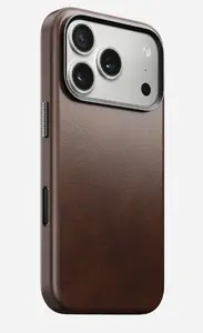 Чехол-книжка Nomad Traditional Leather Case для iPhone 17 Pro, кожа и микрофибра, для 6,3" (16 см), коричневый
