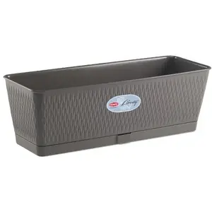 Storage box Lumarko Liberty 50×18×16 cm brown – plastic organizer for home and garden