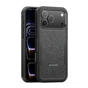 Protective back case Dux Ducis for iPhone 17 Pro — Contour pattern, black